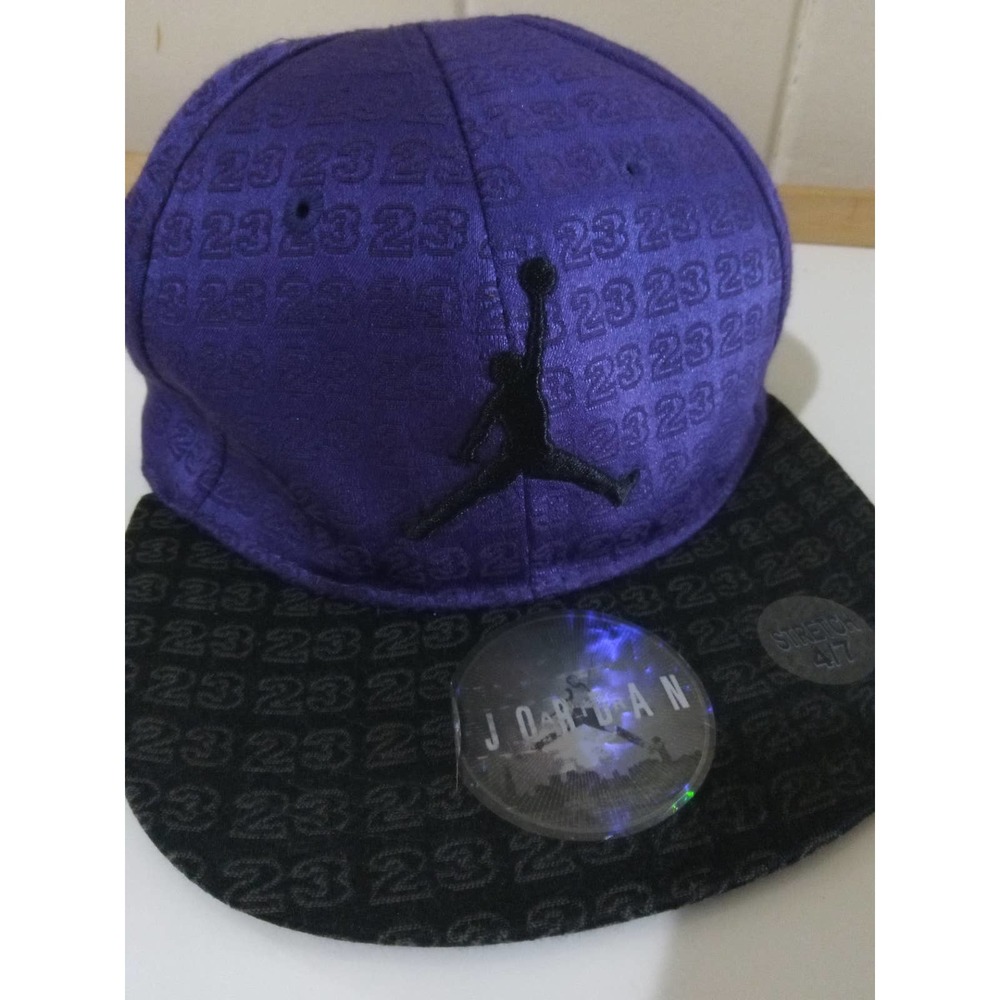Nike Air Jordan Youth (Size 4-7) Jumpman Stretch Baseball Cap Purple and Black